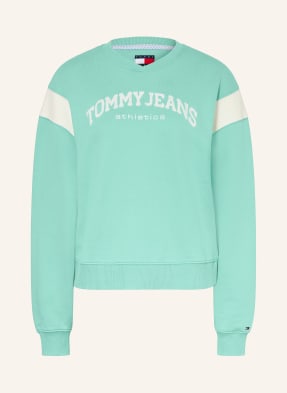 Tommy Jeans Mikina tyrkysová / režná