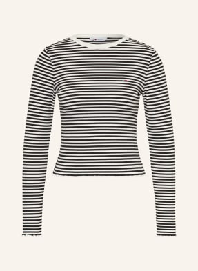 Tommy Jeans Dlouhé Rukávy bílá / černá