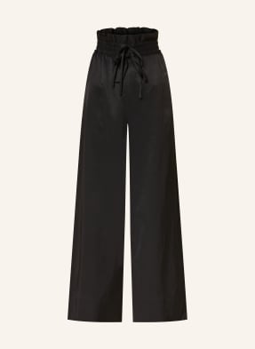 Boss Paperbag-Hose Tacola Aus Satin schwarz