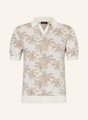Strokesman's Pletené Polo Tričko krémová / černošedá