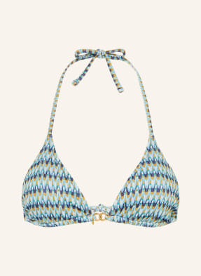 Banana Moon Couture Trojúhelníkový Bikini Top Jotrao Nerea S Třpytivou Přízí tyrkysová / tmavě žlutá / tmavě modrá