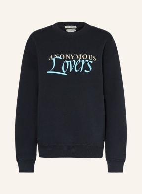 Jw Anderson Oversized Mikina Anonymous Lovers černá / krémová / tmavě modrá