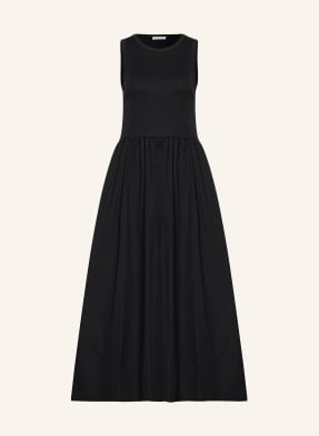 Mrs & Hugs Kleid Im Materialmix schwarz
