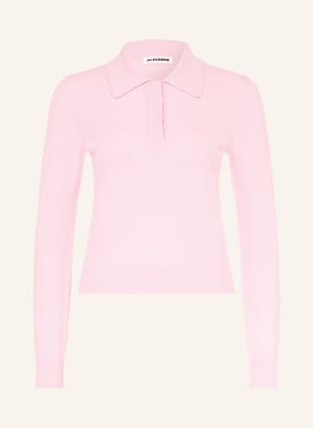 Jil Sander Pletené Polo Tričko růžová