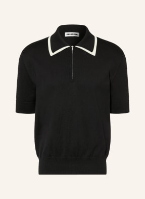 Jil Sander Pletené Polo Tričko černá