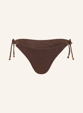 Banana Moon Triangulární Bikiny Lina Lightglitter S Třpytivou Přízí tmavě hnědá
