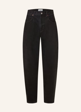Agolde Džíny Fusion Baggy Taper Fit kbr kember (saturated blk)