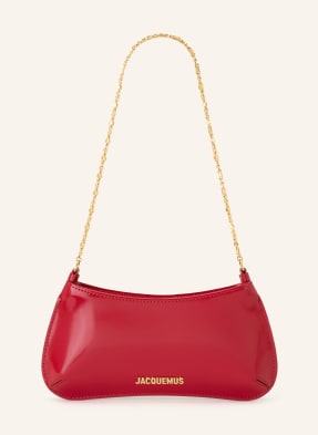 Jacquemus Schultertasche Le Petit Bisou Chaine rot