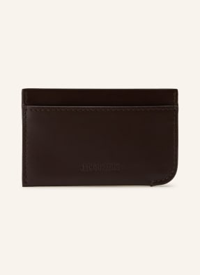 Jacquemus Pouzdro Na Karty Le Porte Curvo tmavě hnědá