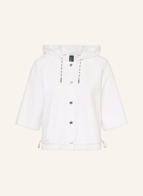 Marc Cain Bunda Z Kombinace Materiálů S 3/4 Rukávy 100 white