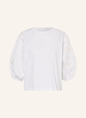 Marc Cain T-Shirt Im Materialmix weiss