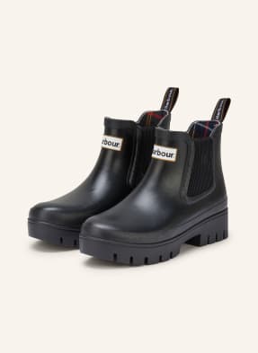 Barbour Gummistiefel Halton schwarz