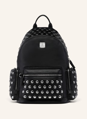 Mcm Batoh Stark S Nýty A Přihrádkou Na Notebook černá / stříbrná