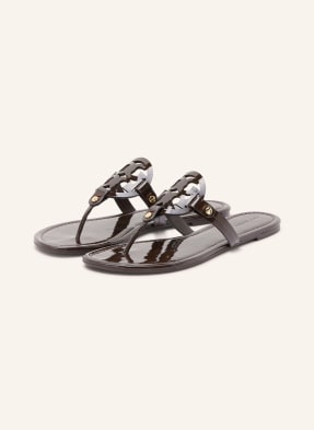 Tory Burch Rozdělovač Prstů Miller S Nýty tmavě hnědá / zlatá
