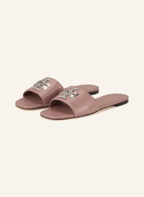 Tory Burch Pantofle Eleanor starorůžová