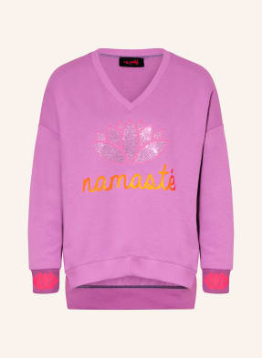 Miss Goodlife Oversized Mikina S Ozdobnými Kamínky růžová / neonově růžová / neonově oranžová