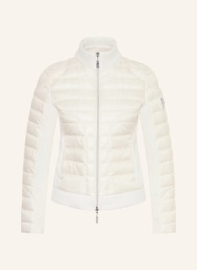 Monari Steppjacke Im Materialmix Mit Schmucksteinen weiss