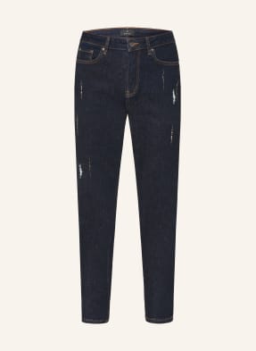 Monari Cropped Jeans Mit Schmucksteinen blau