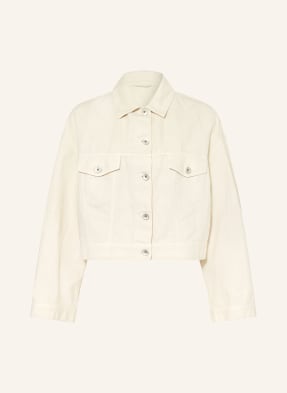 Brunello Cucinelli Jacke Mit Leinen Mit Schmucksteinen weiss