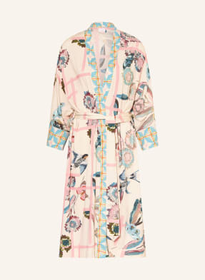 Mey Kimono krémová / světle červená / tmavě modrá