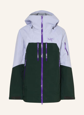 Arc'teryx Hardshell Lyžařská Bunda Rush světle fialová / tmavě zelená
