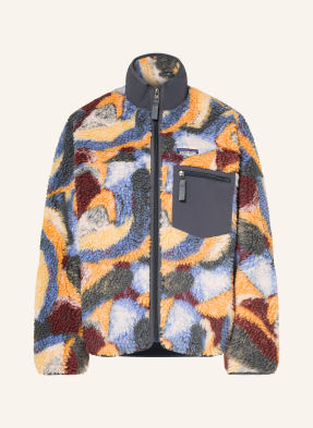 Patagonia Fleecová Mikina Classic Retro-X modrá / béžová / šedá