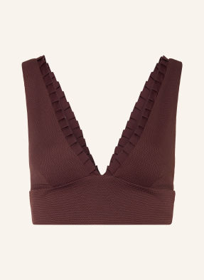 Mymarini Bralette Horní Díl Bikin Č. 5 tmavě hnědá
