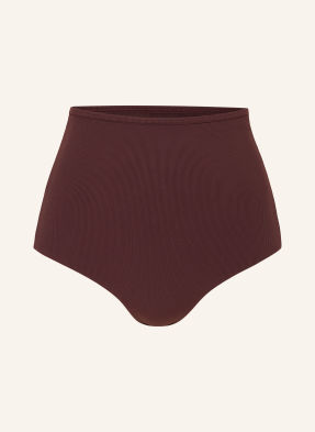 Mymarini Spodní Díl Bikin S Vysokým Pasem Highwaist Šortky Swim Apparel, Které Lze Nosit Oboustranně tmavě hnědá