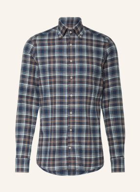 Stenströms Flanelová Košile Slimline Fit tmavě modrá / béžová / bílá