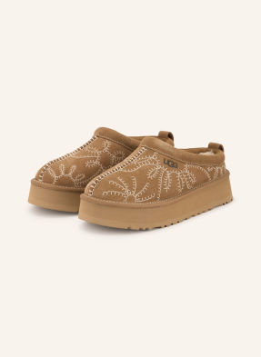 Ugg Pantofle Na Platformě Tazz světle hnědá / béžová