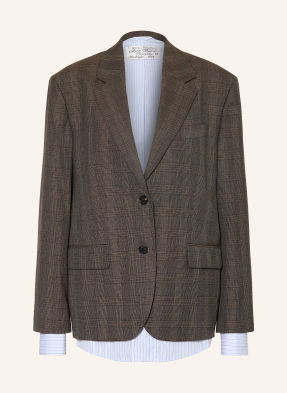 Acne Studios Blejzr tmavě hnědá / béžová / černá