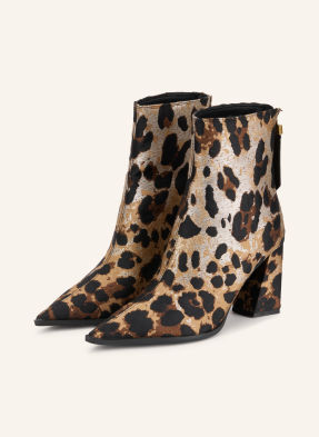 Kurt Geiger Kotníkové Boty Richmond S Třpytivou Přízí hnědá / velbloudí / černá