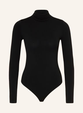 Wolford String Body Seamless Wool Z Merino Vlny černá