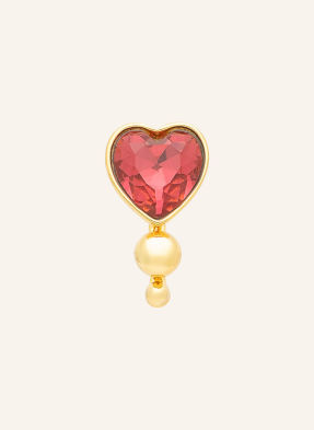 Lulu Copenhagen Náušnice Bouquet Crystal Heart Earring zlatá / růžová