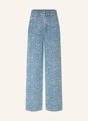 Daily Paper Džíny Croc Oversized Fit blue