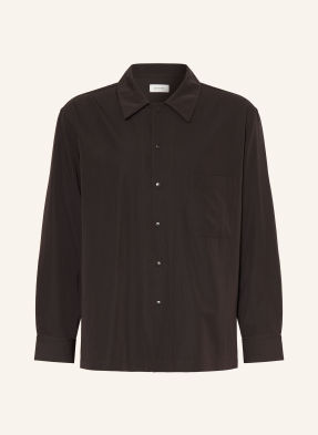 Lemaire Košile Comfort Fit tmavě hnědá