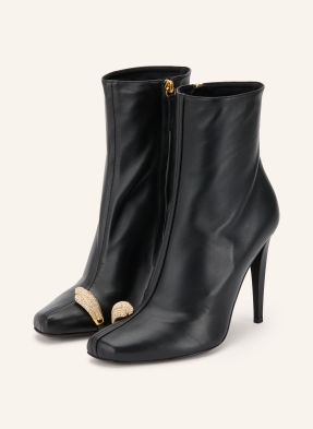 Giuseppe Zanotti Design Kotníkové Boty Manhattan S Ozdobnými Kamínky černá