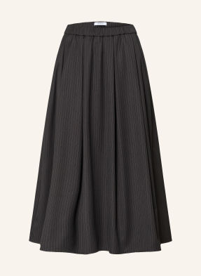 Stylein Skládaná Sukně Borina tmavě hnědá / světle hnědá