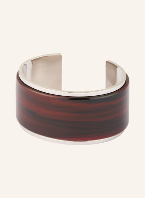 Isabel Marant Náramek Cuff tmavě hnědá / stříbrná