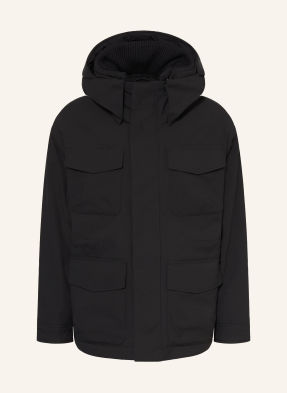 Strellson Bunda Fieldjacket S Odnímatelnou Kapucí černá