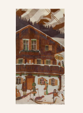 Codello Šála béžová / tmavě hnědá / zelená