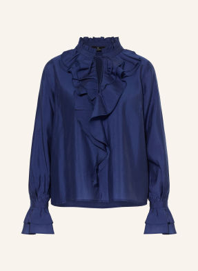 Monari Blusenshirt Mit Rüschen blau