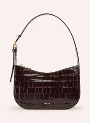 Furla Kabelka Přes Rameno Sara Small tmavě hnědá / zlatá