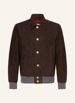 Brunello Cucinelli Lederjacke braun