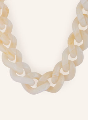 Vanessa Baroni Náhrdelník Flat Chain krémová / zlatá