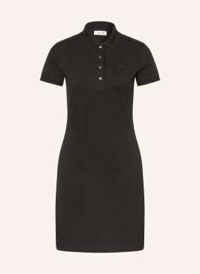 Lacoste Piqué-Polokleid schwarz