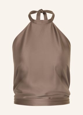 Juvia Neckholder-Top Sissy Aus Satin beige