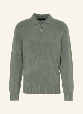 Allsaints Strick-Poloshirt Statten gruen