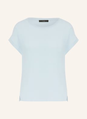 Oui Blusenshirt Im Materialmix blau