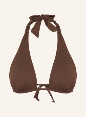 Seafolly Trojúhelníkový Horní Díl Bikin Seafolly Collective tmavě hnědá